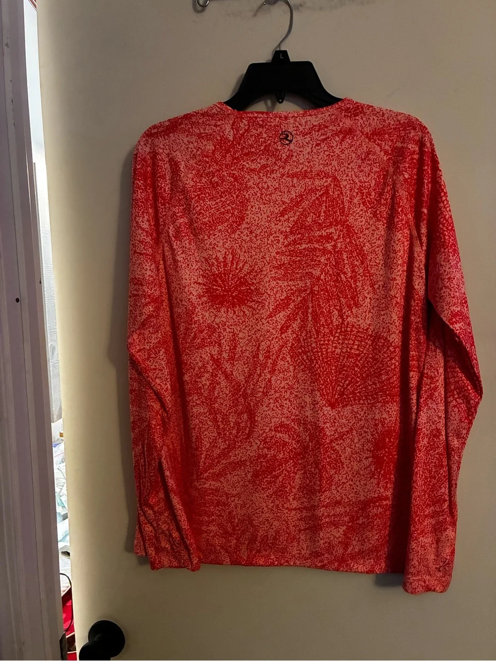 Women's Long Sleeve Performance Tee - Coral Pink - Picture 10 of 11